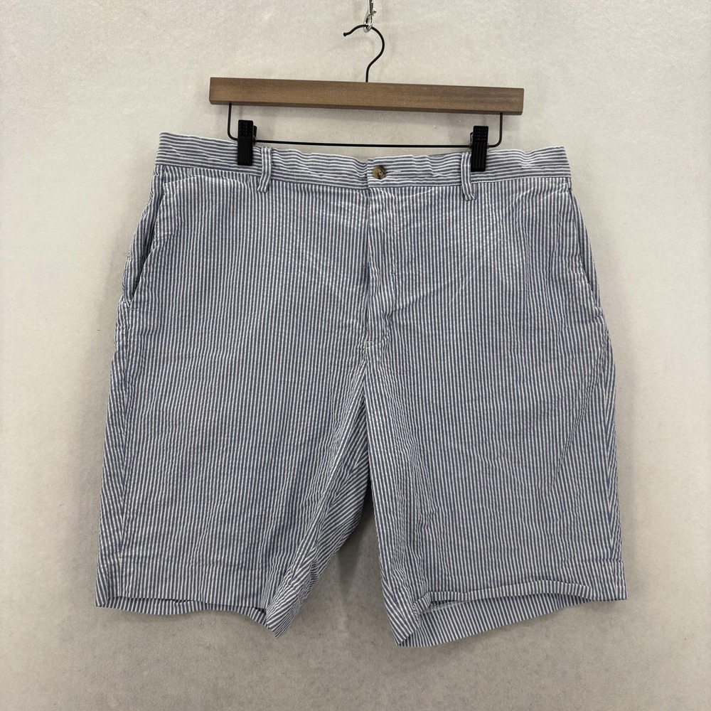 Polo Ralph Lauren Shorts Mens 36 Blue Stripe Seersucker Stretch Classic Preppy